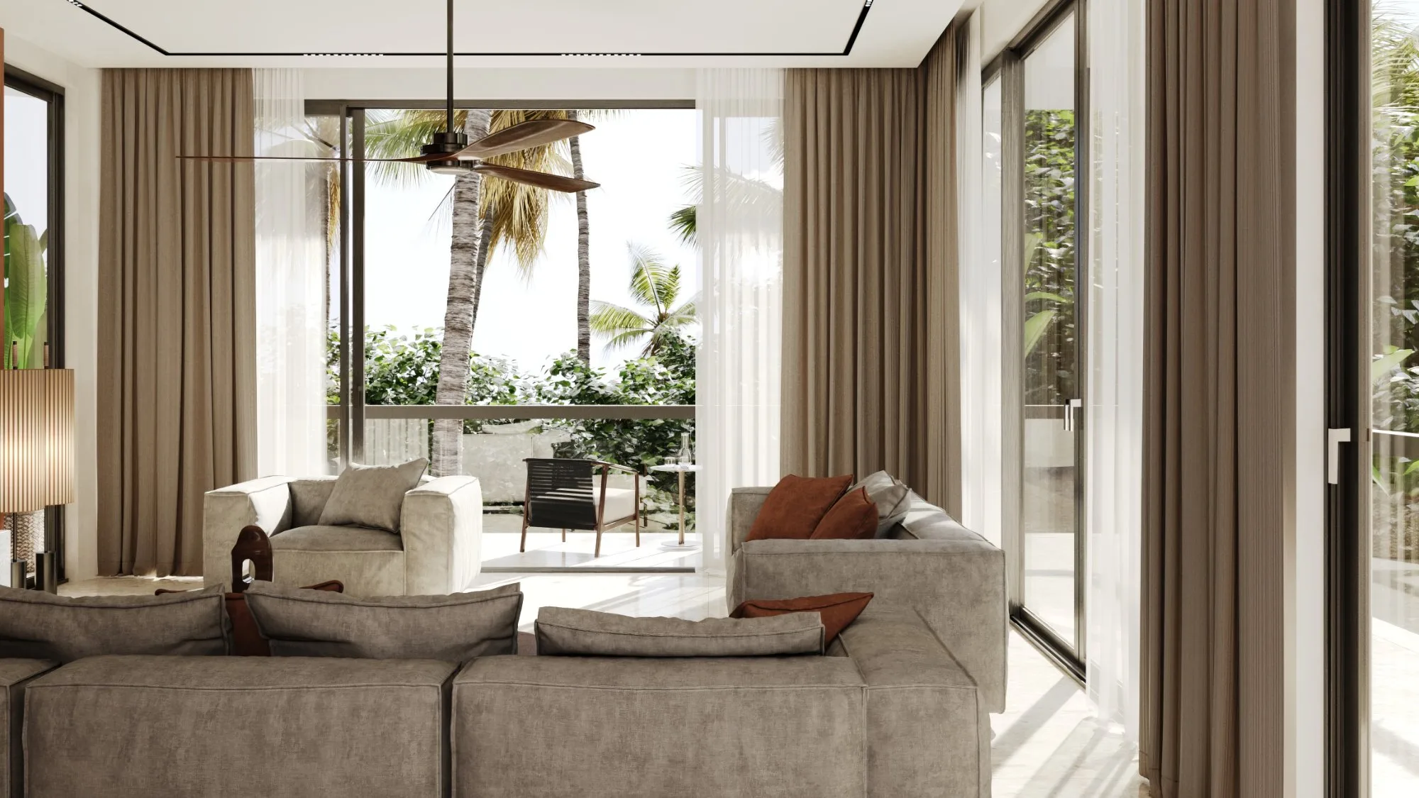 Penthouse interior living area