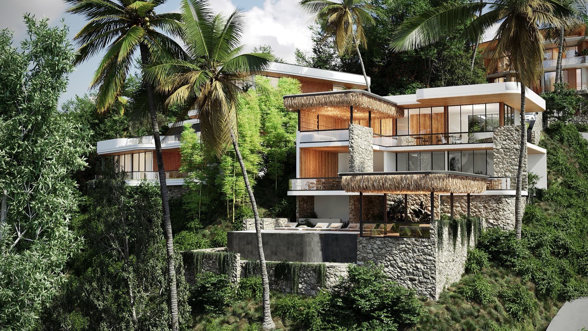 Le café et restaurant de Gaia Residence, Chaloklum
